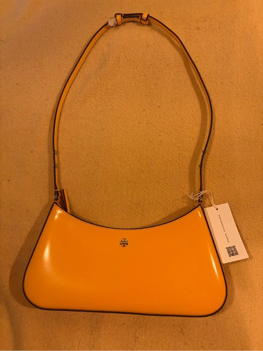 Brand New Authentic Tory Burch Orange Shoulder Bag